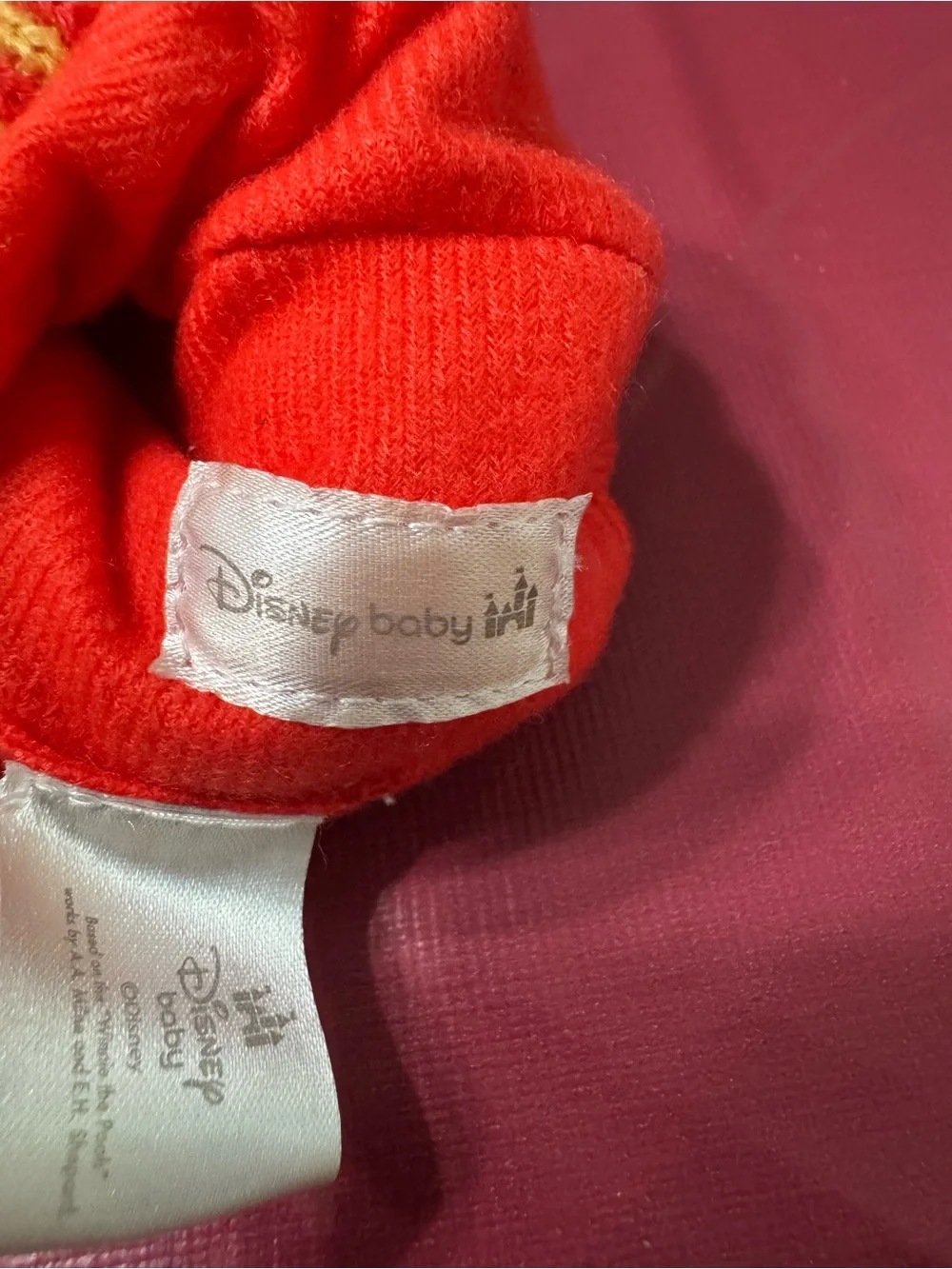 Disney Baby Pooh Bear Fuzzy Booties Slippers Size 4